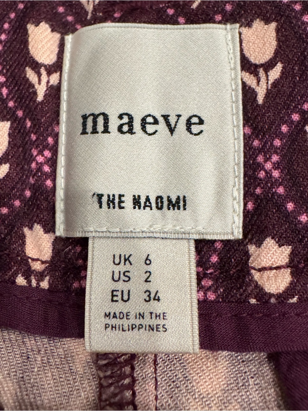 Anthropologie Maeve The Naomi Linen blend tulip print Wide-Leg Flare Pant size 2 - Picture 5 of 10
